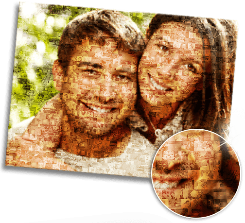 Idee foto mosaico su plexiglass_esempio coppia