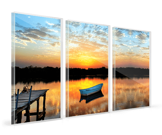 Plexiglass trittico_esempio barca lago