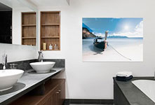 Poster in bagno_esempio barca mare thai