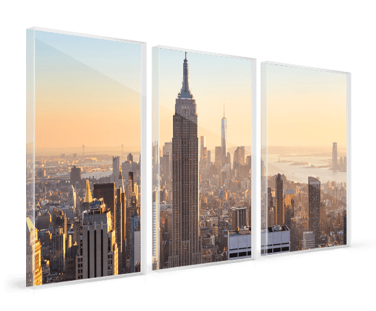 stampa plexiglass multipannello skyline